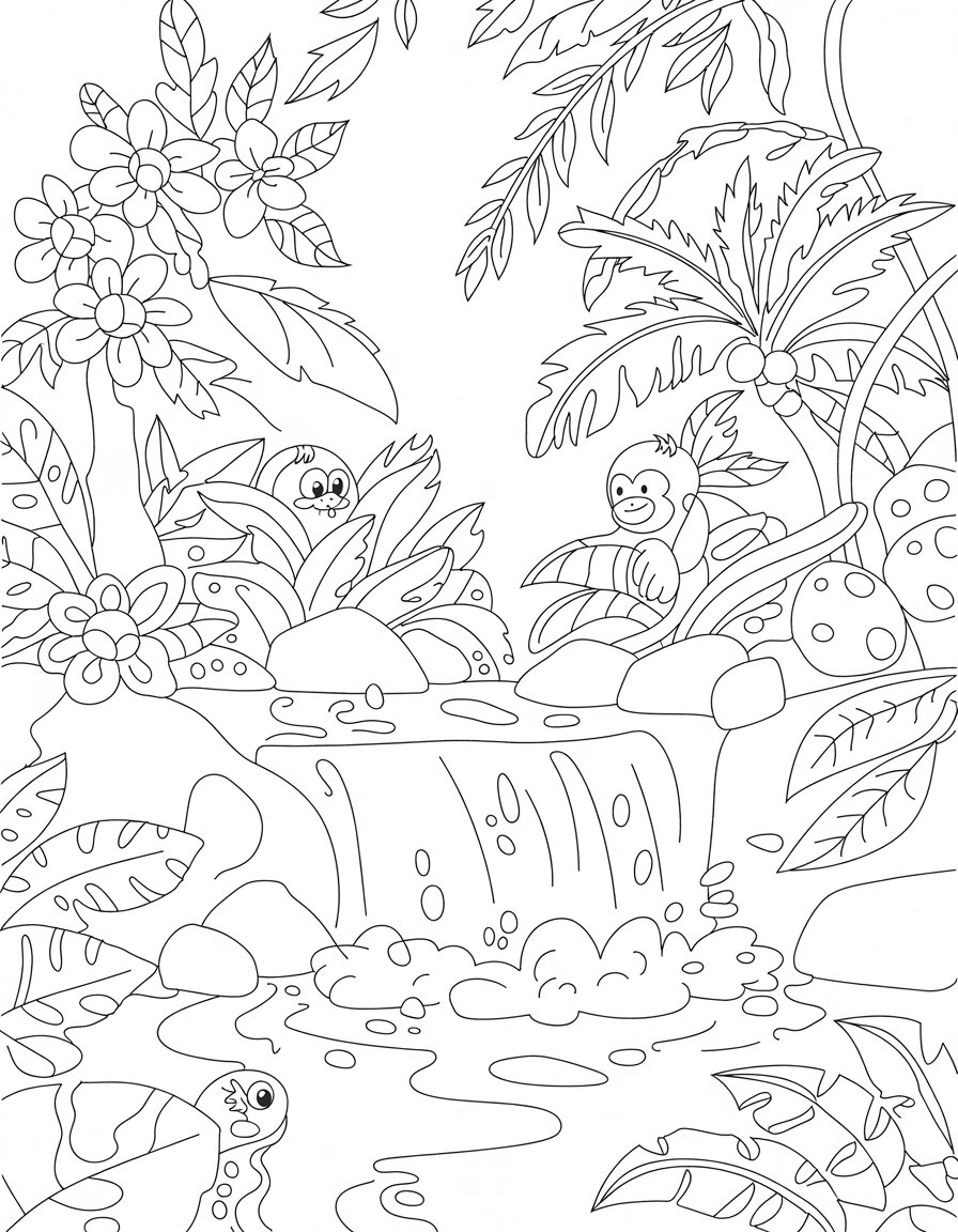 Tropical Waterfall Paradise